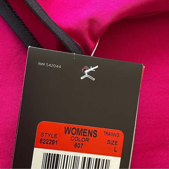 2 PCS Nike PRO DRI-FIT Hyperwarm Hooded Top Large PINK Brushed Int + Sports Bra - Picture 12 of 16